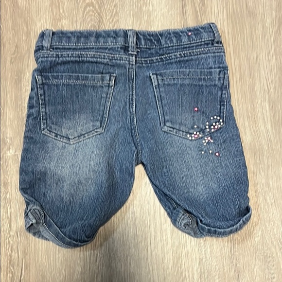 Denim Kids Shorts with Pink Accents - Picture 2 of 2